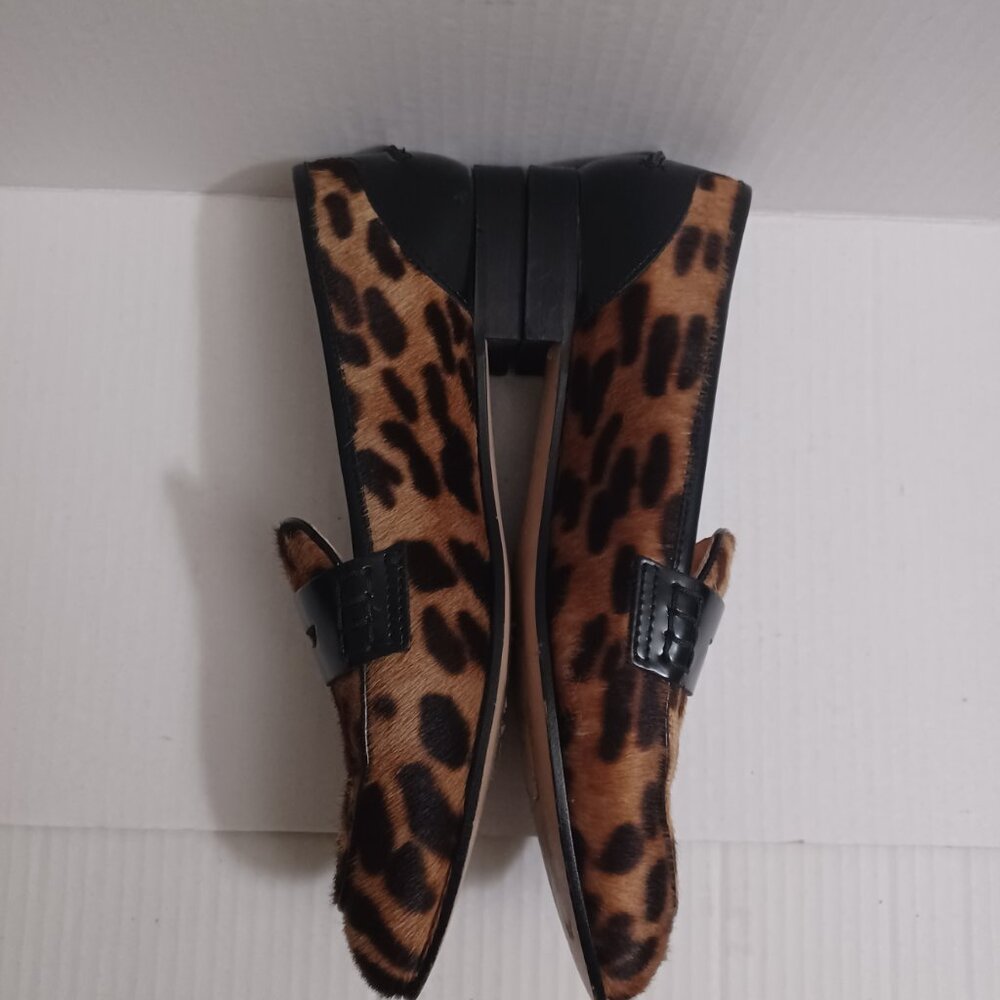 J.CREW ACADEMY LOAFERS IN LEOPARD CALF HAIR SIZE 7.5 - Picture 9 of 16